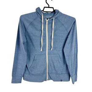 American‎ Giant Women's M Lightweight Full Zip Hoodie Sweatshirt Heather Blue
